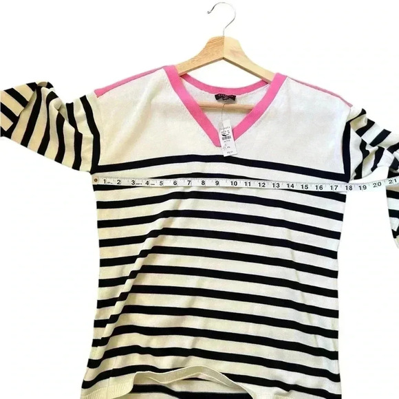 Talbots Striped Sweater with 3/4 length Sleeves NWT Size SP - Picture 8 of 14